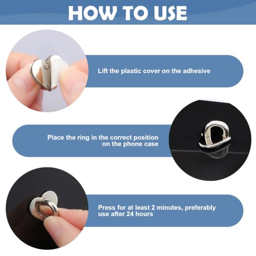 Moxweyeni 8 Pcs Heart Phone Charm Hook,Silver - color: Silver