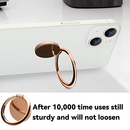 Metal Cell Phone Ring Holder Finger Ring Stand, 360 Degree Rotation Ring Kickstand Grip Holder for Magnetic Car Mount, Rose Gold - color: Rose Gold