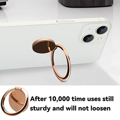 Metal Cell Phone Ring Holder Finger Ring Stand, 360 Degree Rotation Ring Kickstand Grip Holder for Magnetic Car Mount, Rose Gold - color: Rose Gold
