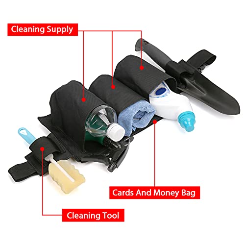 Tool Pouch, Waist Tools Bag Belt, Bottle Holster, Heavy Duty Working Tool Apron for Janitorial, Custodial, Housekeeping, Cleaning