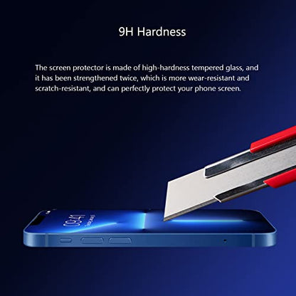 JESOHO Screen Protector for iPhone 12 & iPhone 12 Pro 6.1 inch, 2 Pack | Blue Light Blocking Tempered Glass Film, Eye Protection, Case Friendly, No Bubble,with Easy Installation Kit - size: iPhone 12/12 Pro (6.1 inches)