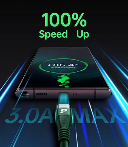 USB C Cable Fast Charging 60W 5FT 2Pack Coiled USB A to USB C Cable for Car - color: Green, size: 5FT, style: USB A to USB C