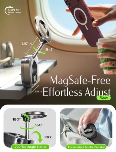 LISEN Airplane Travel Essentials for Flying Airplane Phone Holder for Desk - color: Black