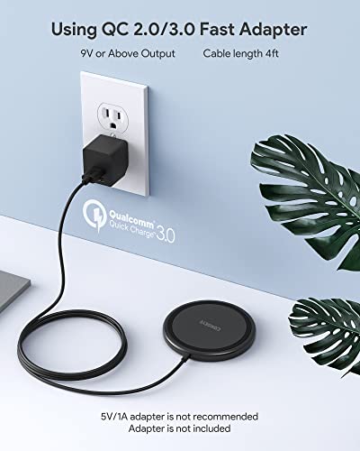 COKOEYE Wireless Charger, 15W Max Fast Wireless Charging Pad 2-Pack Compatible with iPhone 17/17 Air/17 Pro/17 Pro Max/16/15/14/13/12/Samsung S24/S24Ultra/S23Ultra/S22/S21,AirPods Pro2 - color: Black