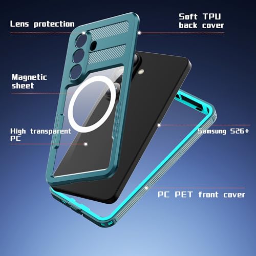 Waterproof Phone Case for Samsung Galaxy S26 Plus Protective Teal - color: Teal, size: Samsung Galaxy S26 Plus