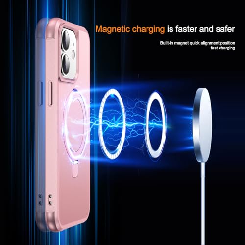 SKYLMW Compatible with iPhone 11 Case with Stand,Rose Gold - color: Rose Gold, size: iPhone 11