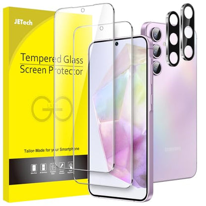 JETech Screen Protector for Galaxy A35, with Camera Lens Protector, 2+2Pack - size: Galaxy A35