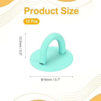 12Pcs Phone Ring Holder (0.7 Inch) - Adhesive Round Shaped Phone Finger Grip Hook Smartphones Keychain Ring Charm Loop for DIY Tablet Case Accessories, Light Green - color: Light Green