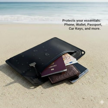 IPX7 Waterproof Bag Underwater Dry Bags Safe Storage Zipper Pouch to Keep Your Valuables Dry for Water Activities （New Black） - color: New Black