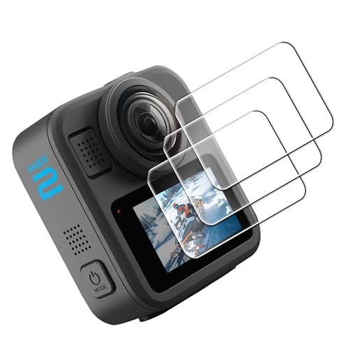 FiTSTILL Tempered Glass Screen Protector for Go Pro MAX2/MAX360 2025/MAX Fusion(2019),Scratch Resistant LCD Tempered Glass Film 9H Hardness Guard Touch Sensitive Easy Installation Accessory - size: For Go Pro max 2/2019/2025