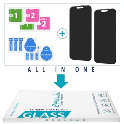 2 Pack Matte Privacy Screen Protector for iPhone 16 Pro Max
