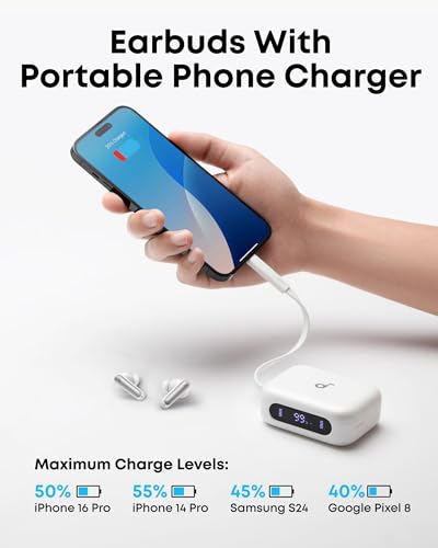 Soundcore P41i by Anker Adaptive Noise Cancelling Earbuds - color: White, style: Built-In Lightning Adapter