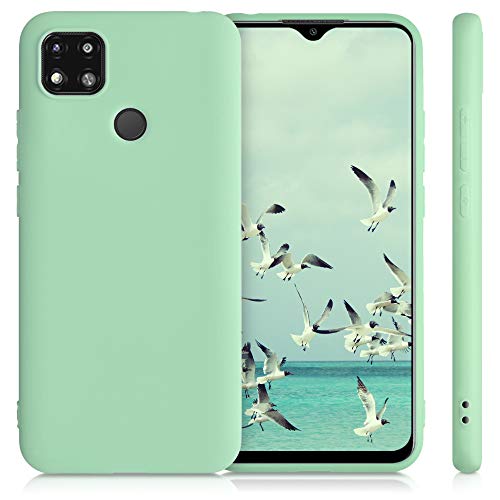 kwmobile Case Compatible with Xiaomi Redmi 9C Case - Soft Slim Protective TPU Silicone Cover - Mint Matte