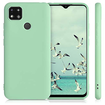 kwmobile Case Compatible with Xiaomi Redmi 9C Case - Soft Slim Protective TPU Silicone Cover - Mint Matte