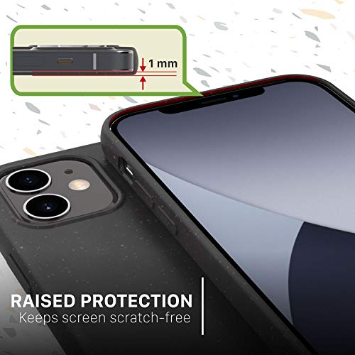 VENA ECO Biodegradable Case Compatible with Apple iPhone 12 Mini (5.4"-inch), (Biodegradable TPU, Drop Proof) Eco-Friendly Slim Protective Case Cover - Black