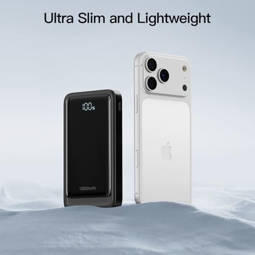 2 Pack 10000mAh Power Bank with 4 Built-in Cables for iPhone Android