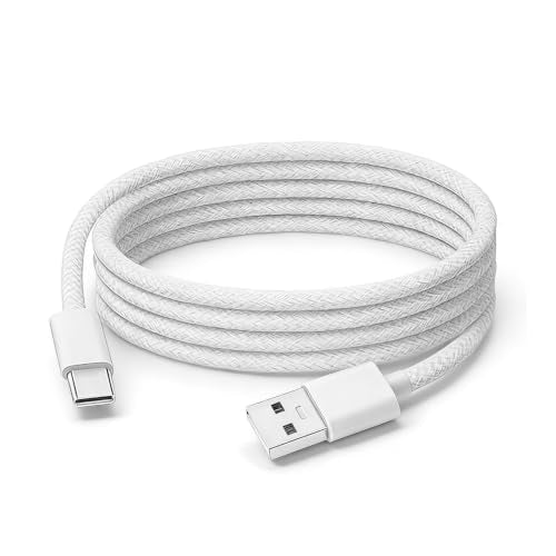 Car CarPlay USB A to USB C Woven Cable for iPhone 17 Air 16 15 Pro Max-5 Ft - color: White, size: 5.0 Feet, style: Braided-Cable