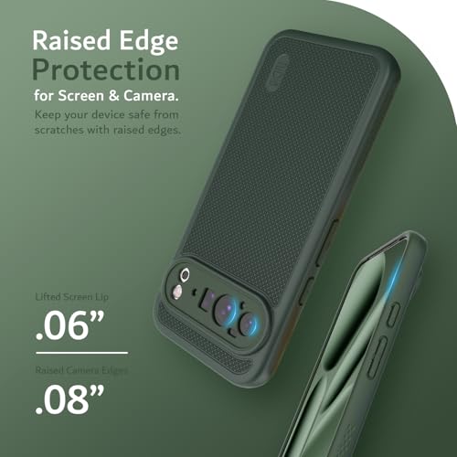 TUDIA MergeGrip [Military Grade] Cases for Google Pixel 10 Pro XL (2025), [Drop Tested] Dual-Layer Shockproof Rugged Slim Anti-Slip Heavy Duty Protective Phone Case Pixel Pro 10 XL Cover – Pine Green - color: Pine Green, size: Pixel 10 Pro XL
