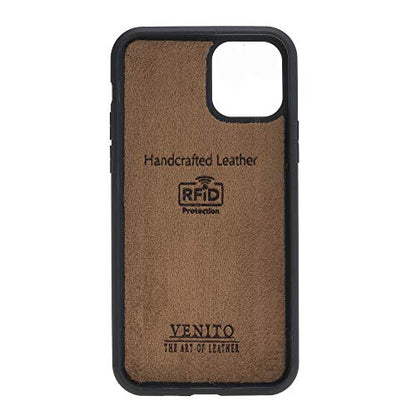 Venito Lucca Leather Case Compatible with iPhone 11 Pro Max (6,5inch) – Extra Secure with Padded Back Cover -Leopard Pattern - color: Leopard Pattern, size: iPhone 11 Pro Max