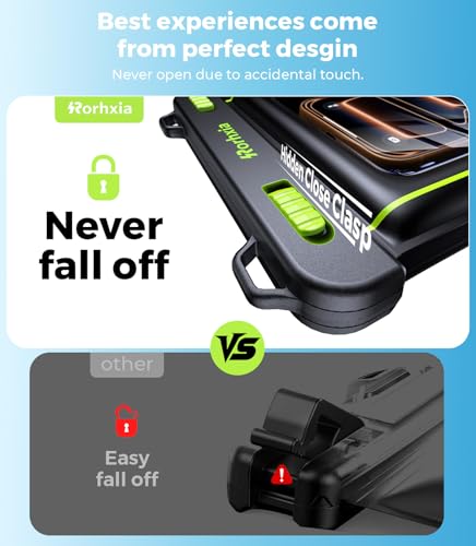 Rorhxia [Enjoy Superior Waterproof Freedom] IP68 Waterproof Phone Pouch Double Space Floating Waterproof Phone Case with Lanyard Dry Bag for iPhone 17 Pro Max 16 15 S26 Travel Beach & Water Adventures
