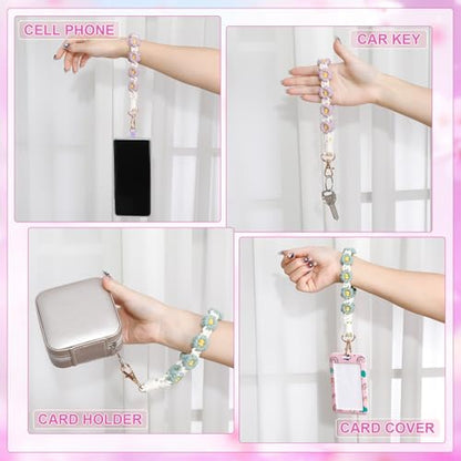 Jspupifip 2 PCS Boho Macrame Phone Wrist Strap, Purple/Green - color: Purple, Green