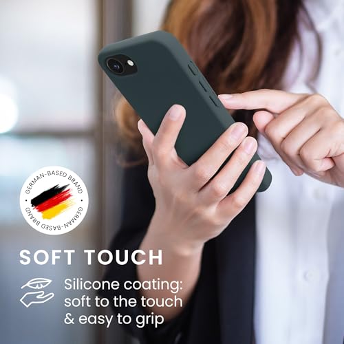 kwmobile Case Compatible with Apple iPhone 17e / iPhone 16e Case - Slim Protective TPU Silicone Phone Cover - Dark Slate - color: Dark Slate, size: iPhone 17e / iPhone 16e