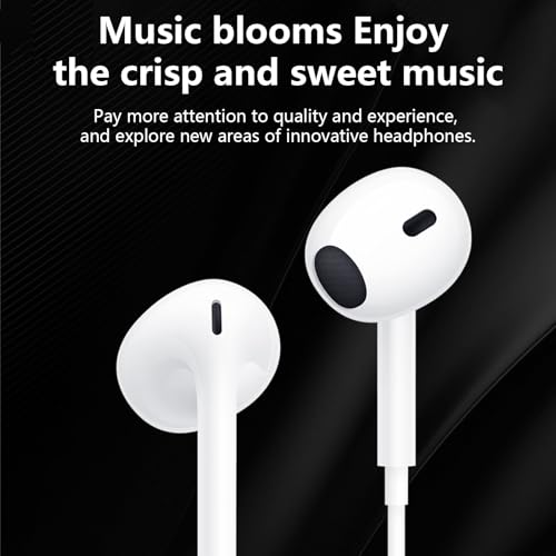 2 Packs USB C Headphones,Earphones Wired Earbuds Noise Canceling in-Ear