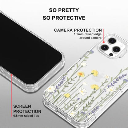 MOSNOVO Case for iPhone 12 & iPhone 12 Pro, [Buffertech 6.6ft Military-Grade Drop Protection] [Anti Peel Off Tech] Clear TPU Bumper Phone Case Cover Design - Wild Meadow - color: Clear - Wild Meadow, size: iPhone 12 / iPhone 12 Pro