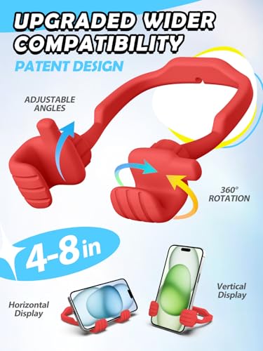 Gifts for Teens Christmas Stocking Stuffers for Adults Girls Phone Holder - color: Red