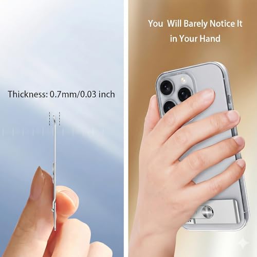 Phone Slim Stand Thin Kickstand for iPhone Phone Case Sliver 1-Pack - color: Sliver