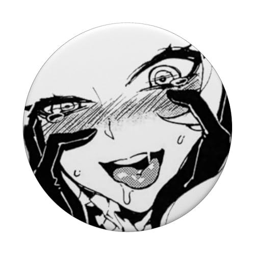 Cute Ecchi Hentai Girl Ahegao Waifu Pop Socket PopSockets Adhesive PopGrip - style: Adhesive PopGrip