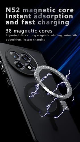 Compatible with OnePlus 13R 5G Case Cover,Compatible with MagSafe,Compatible with OnePlus ACE 5/ ACE 5 Pro 5G Built-in Magnetic Anti-Shock Cell Phone Case Black - size: Compatible with OnePlus ACE 5 Pro 5G