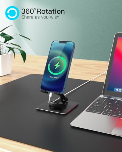 Adjustable Phone & Tablet Stand, Fits 4–9.7in Devices, Black - color: Black