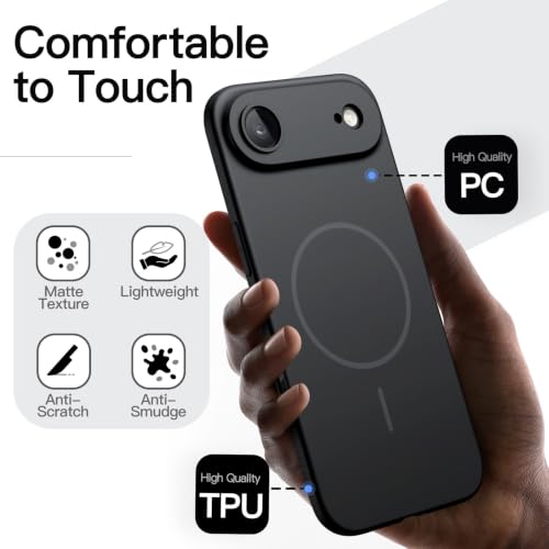 JETech Magnetic Slim Case for iPhone Air, Black - color: Black, size: iPhone Air