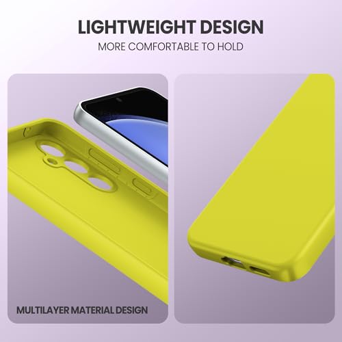 Liquid Silicone Case for Samsung Galaxy S24 5G SM-S921U/S921W, Slim Shockproof Cover for Samsung Galaxy S24 2024, Yellow - color: Yellow Green