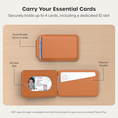 Satechi MagSafe Wallet Stand, Card Holder, NFC Pass-Through - color: Orange