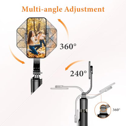 62" Aluminum Alloy Selfie Stick Phone Tripod with Wireless Remote Compatible with iPhone 17 16 15 14 13 pro Xs Max Xr X, Android/Samsung Smartphone Expandable for Travel Selfies Video Recording Vlog - style: Black(61 inch)