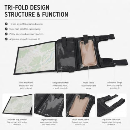 Action Sport Arm Sleeve Pouch, Forearm Map Smartphone Utility Holder - color: Orange