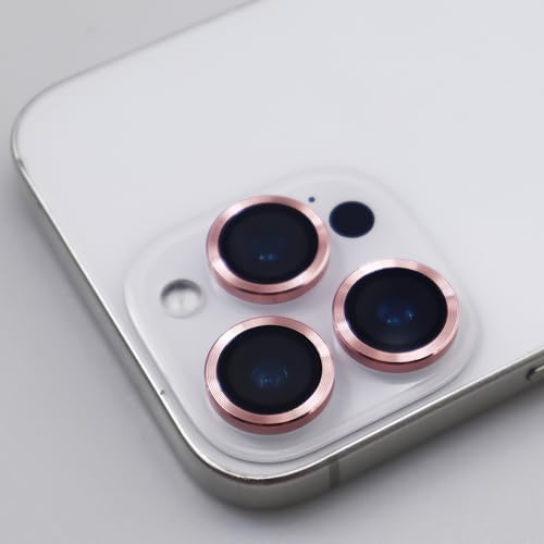 BONVAN for iPhone 16 Pro / 16 Pro Max Camera Lens Protector Metal Crystal Tempered Glass Screen Accessories Cover (PInk) - color: PInk