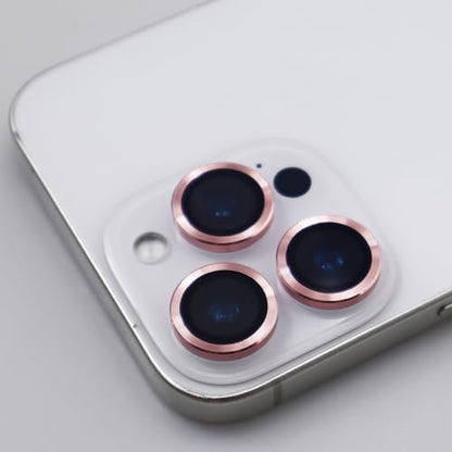 BONVAN for iPhone 16 Pro / 16 Pro Max Camera Lens Protector Metal Crystal Tempered Glass Screen Accessories Cover (PInk) - color: PInk