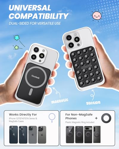 Klearlook Magnetic Suction Phone Mount for MagSafe Case, Black - color: Black