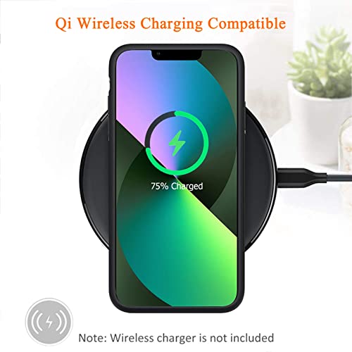 Battery Case for iPhone 13, [Upgraded] 10000mAh Rechargeable Portable Charging Case with Wireless Charging Compatible for iPhone 13 (6.1 inch) with Carplay Extended Battery Pack Charger Case (Black) - size: iPhone 13
