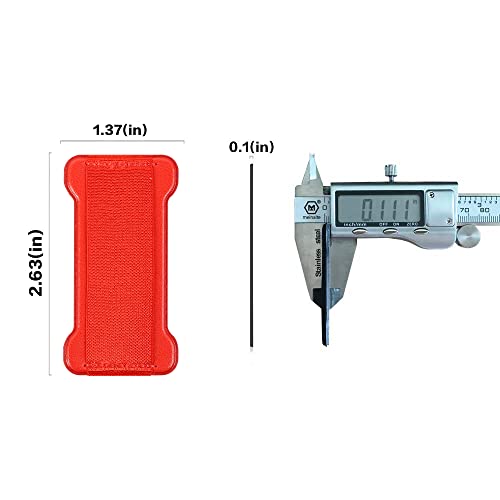 Phone Grip Holder for Hand, Universal Finger Strap Phone Holder, Finger Selfie Grip Compatible with Most Smartphones (Red) - 2Pack - color: Red