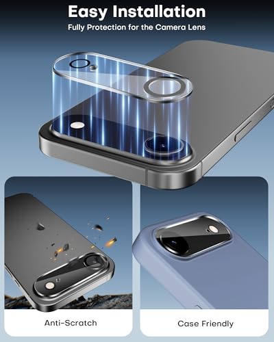 OMOTON 2+2 Pack Matte Screen Protector for iPhone Air, Matte Layer Film with Camera Lens Protector, Easy Installation Tool, Anti-glare, Smooth Touch， Feel as Silk - size: iPhone Air