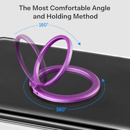 CoBak Magnetic Metal Ring Holder for Phone/Kindle/Tablet - color: Purple Ring