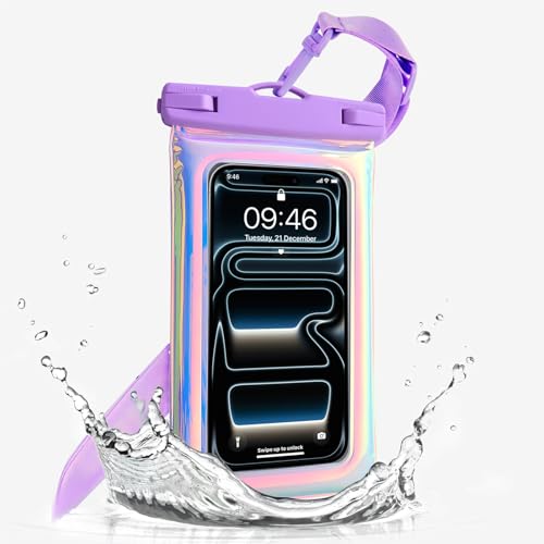 Waterproof Phone Case for iPhone Phones all Models Laser Lridescent | Waterproof phone case Cross-body Lanyard Cruise Ship Travel Essentials Compatible, All Devices Touchscreen Friendly - color: Iridescent, size: All models of mobile phones