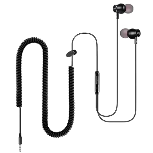 12Ft Extra Long Earbuds for TV & PC, in-Ear Wired Headphones, 3.5mm Jack