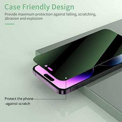 [3 Pack] for iPhone 14 Pro Max Green Privacy Screen Protector - size: iPhone 14 Pro Max