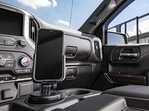 WeatherTech CupFone with Solid Billet Aluminum Knobs - Rose Gold, Adjustable Phone Holder for Smartphones, 360 Rotatable Base, Easy Charging Access - color: Rose Gold Billet Knobs, size: Without 4 Inch Extension