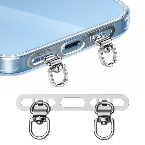 Phone Tether Tab, Bending Design 0.2mm Ultra-thin Stainless Steel Cellphone Lanyard Metal Patch Tether Tab - color: J